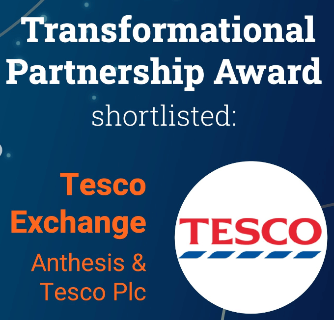 anthesis wins transformational partnership award with tesco